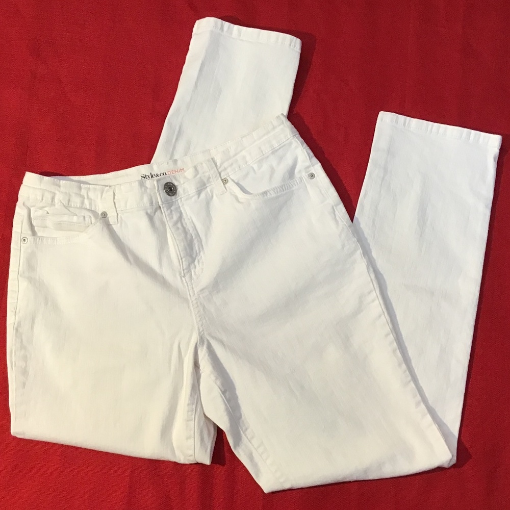 Style & Co. Denim White Pants